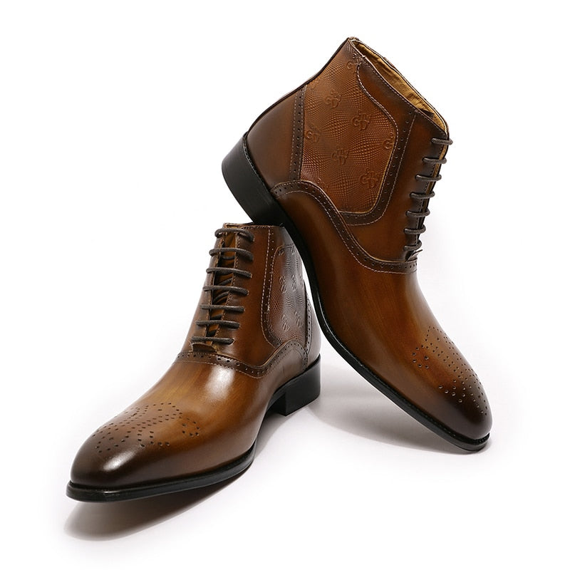 Fashion Brand Ankle Boots Luxury Men's