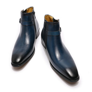High-Grade Zipper Buckle Strap Chelsea Boot