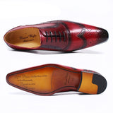 Fashion Black Red Leather Shoes