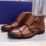 Handmade Genuine Leather Mens Ankle Boots