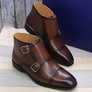 Handmade Genuine Leather Mens Ankle Boots