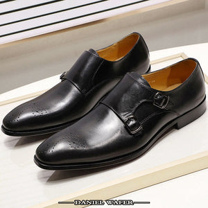 Comfortable Double Monk Strap Slip on Loafers for Men