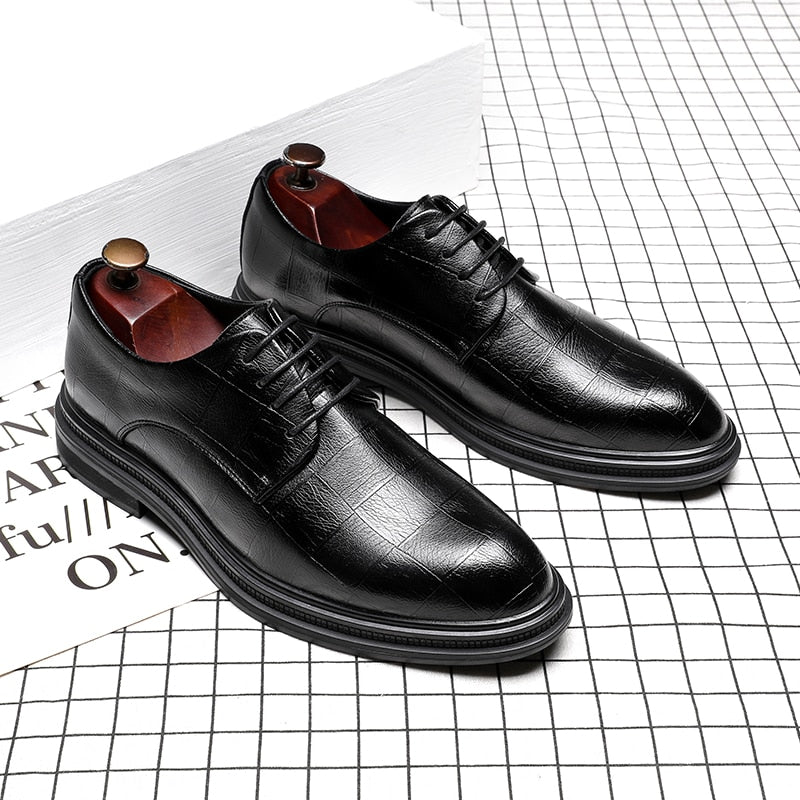 Luxury Business Oxford Leather Shoes Men B
