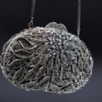 ARIA SPARKLES CLUTCH-SILVER