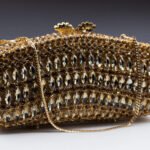 ORNATE OPAL DUFFLE CLUTCH-GOLD