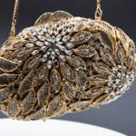 ARIA SPARKLES CLUTCH-SILVER GOLD