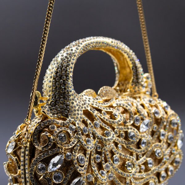 ARTSY JEWEL MINAUDIERE PURSE- SILVER GOLD