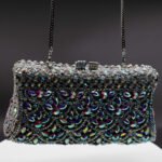 TIARA TOTE CLUTCH-CRYSTAL SILVER