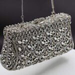 TIARA TOTE CLUTCH- SILVER