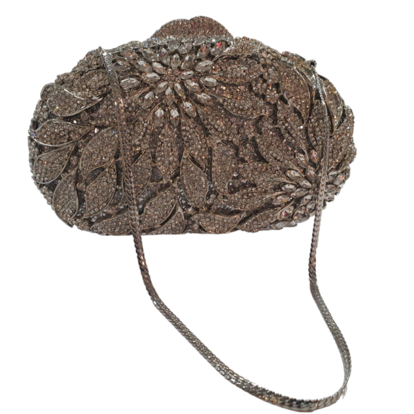 ARIA SPARKLES CLUTCH-SILVER