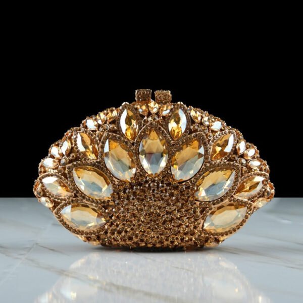 TWILIGHT PEAR CLUTCH- GOLD