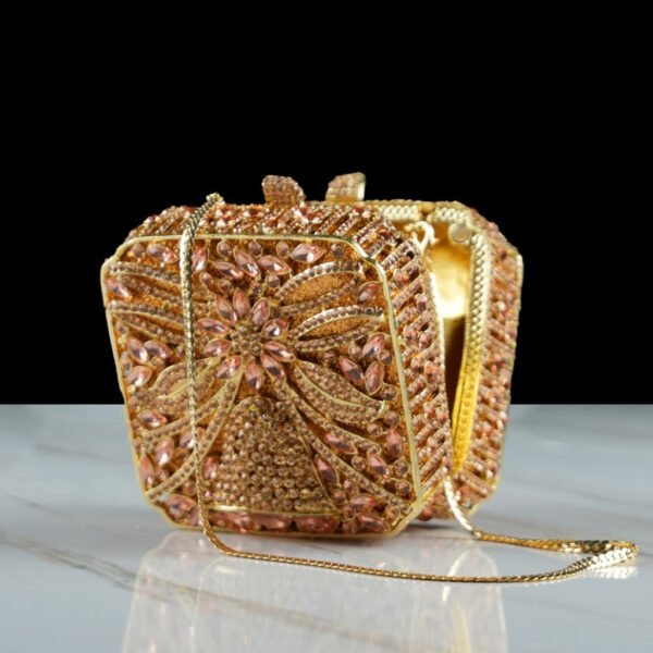 AURORA PROM PARTY CLUTCH- ROSE GOLD