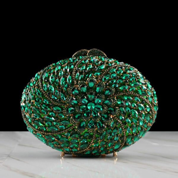 ARISTOCRAT AURA OVA GREEN PARTY PURSE