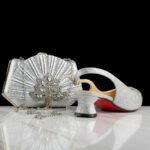 Valentino  Sandals Italian Bag Set - Silver