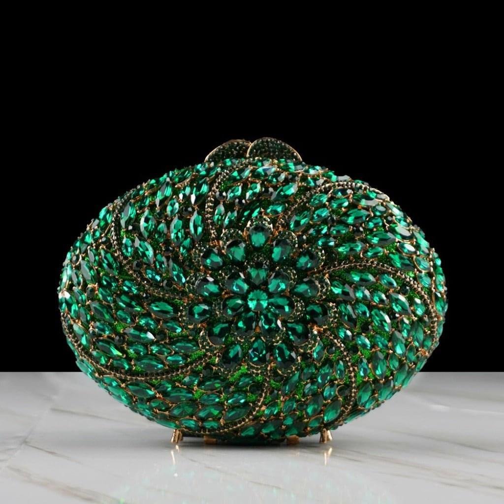 ARISTOCRAT AURA OVA GREEN PARTY PURSE - Image 1