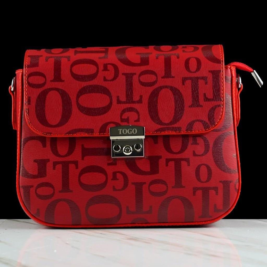 ESSENCE TOP GRAIN LEATHER BAG- RED - Image 1