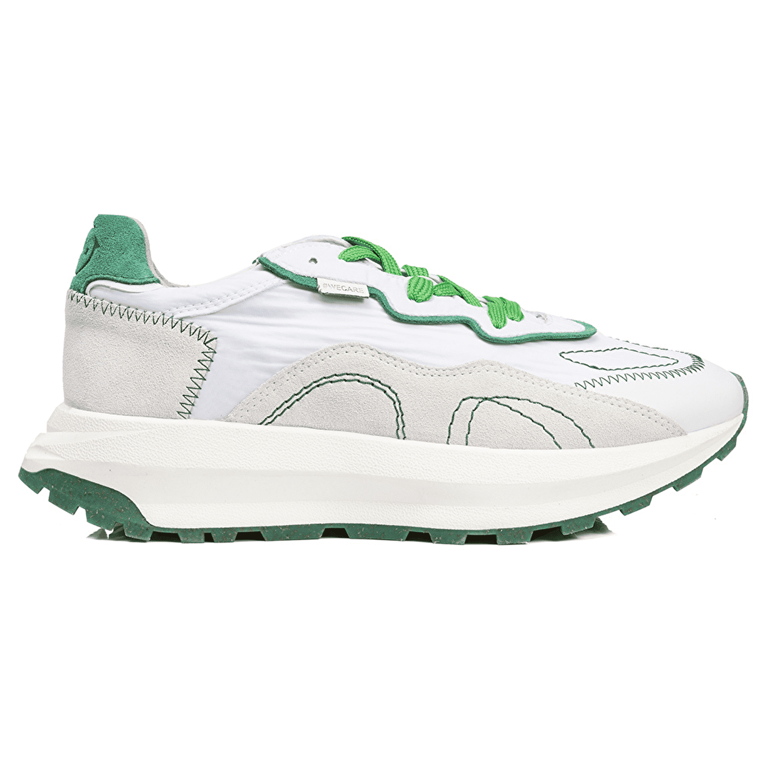 Greyder Classic Stride Genuine Leather Sports Sneakers 3Y1SA20040 White Green - Image 1